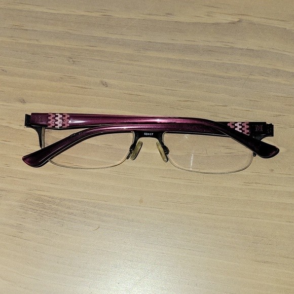 Missoni Wine Rimless Prescription Glass Frame Style Number MM068VU2 - Picture 6 of 6